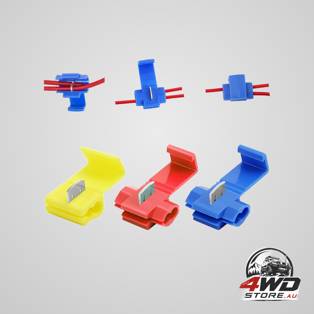 150 pack quick splice wire connectors, solderless snap electrical connectors, blue, 22-10 AWG