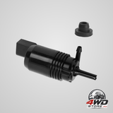 Front windshield washer pump with grommet for Chevy Silverado, GMC Sierra and Cadillac, replaces 22999423