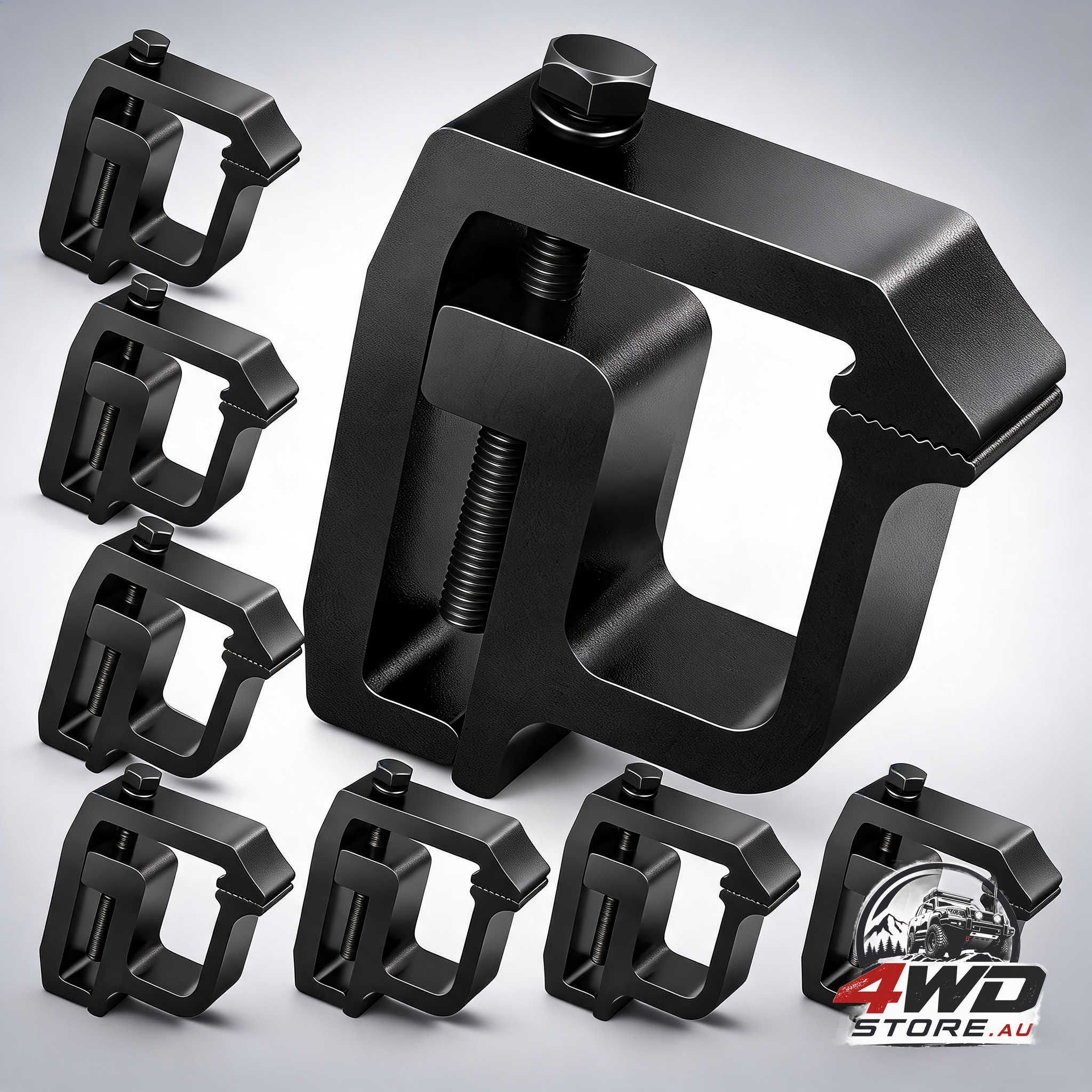Heavy duty camper shell and truck topper clamps for Dodge Ram, Ford F150, Titan and Tundra
