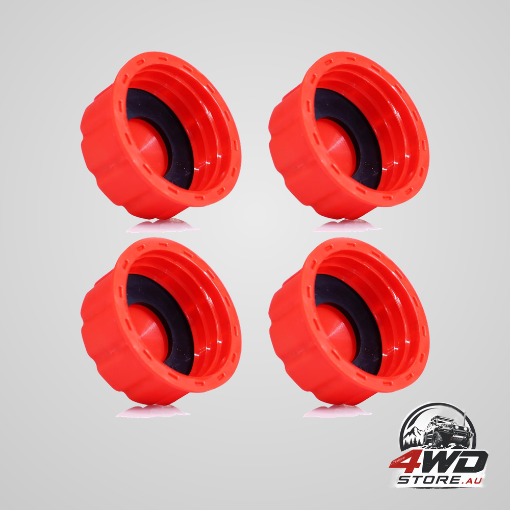 5 gallon gas can cap replacement, coarse thread lid with spout, 4 pack
