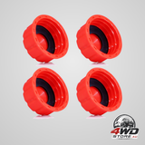 5 gallon gas can cap replacement, coarse thread lid with spout, 4 pack