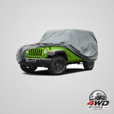 Heavy duty waterproof car cover for Jeep Wrangler 2 door CJ YJ JK JL, all weather