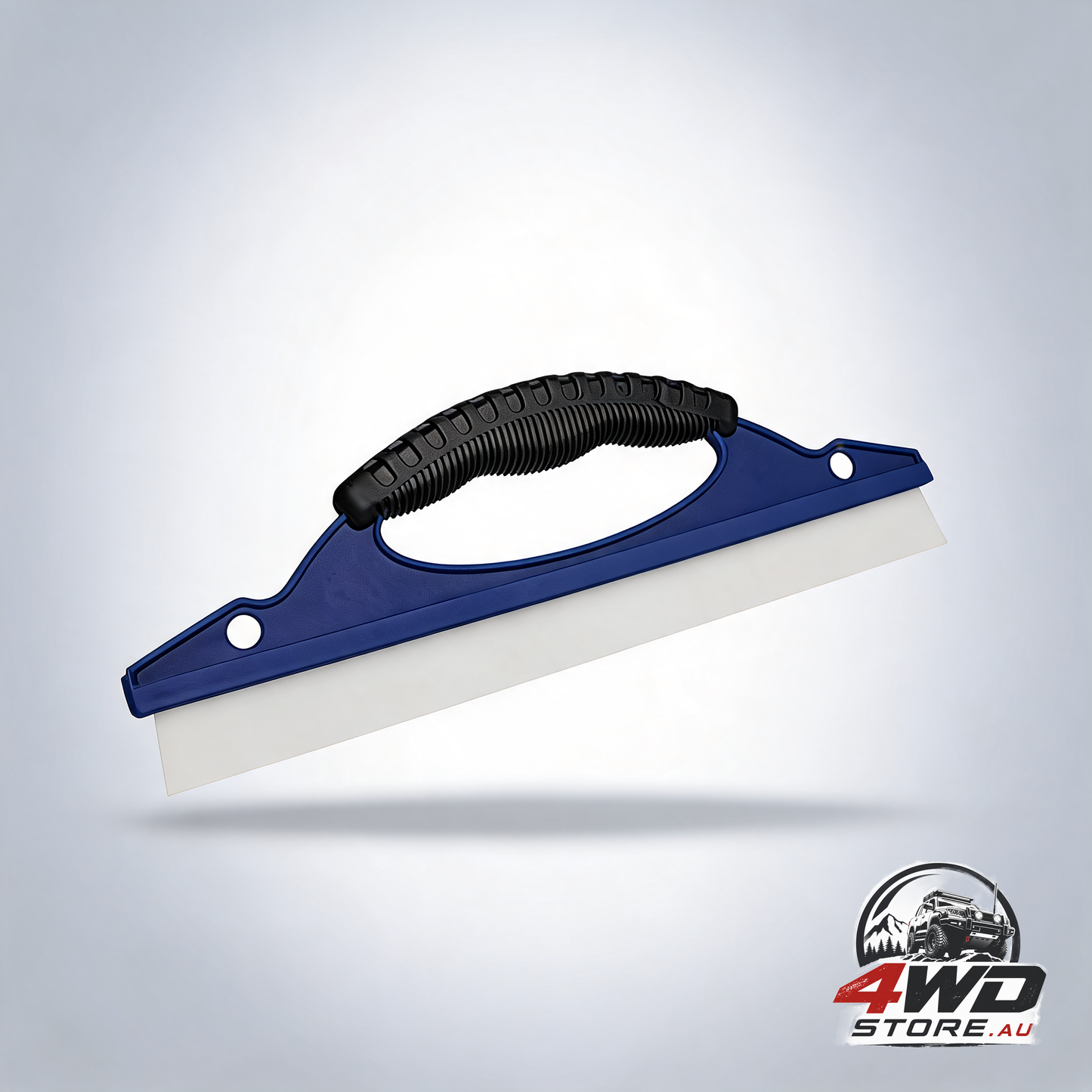 Blue windshield ice scrapers for car windows, snow and ice removal, 2 pack