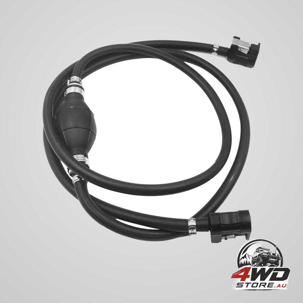 3/8 inch 6.56ft car fuel line assembly kit with steel hose, clamps and primer bulb
