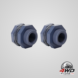 3/4 inch PVC bulkhead fitting for water barrel, tank and rain barrel, 2 pack