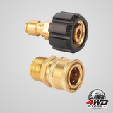 Pressure washer quick connect fittings, M22 14mm to 3/8 inch kit, 2 pieces