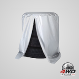 4 piece silver waterproof car tyre covers for winter and summer, 73cm x 110cm