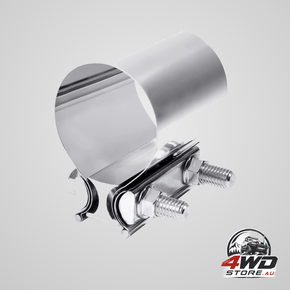 Zlirfy stainless steel exhaust clamp band, universal butt joint clamp for 2.5 inch pipe