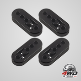 Rubber exhaust hangers, 4 pack adjustable muffler hanger with 4 holes, universal
