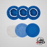 6 pack car polishing pads, buffing pads for 10 inch polisher, microfiber and wool