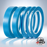 5 rolls of vinyl masking tape for automotive paint curves, high temperature, blue