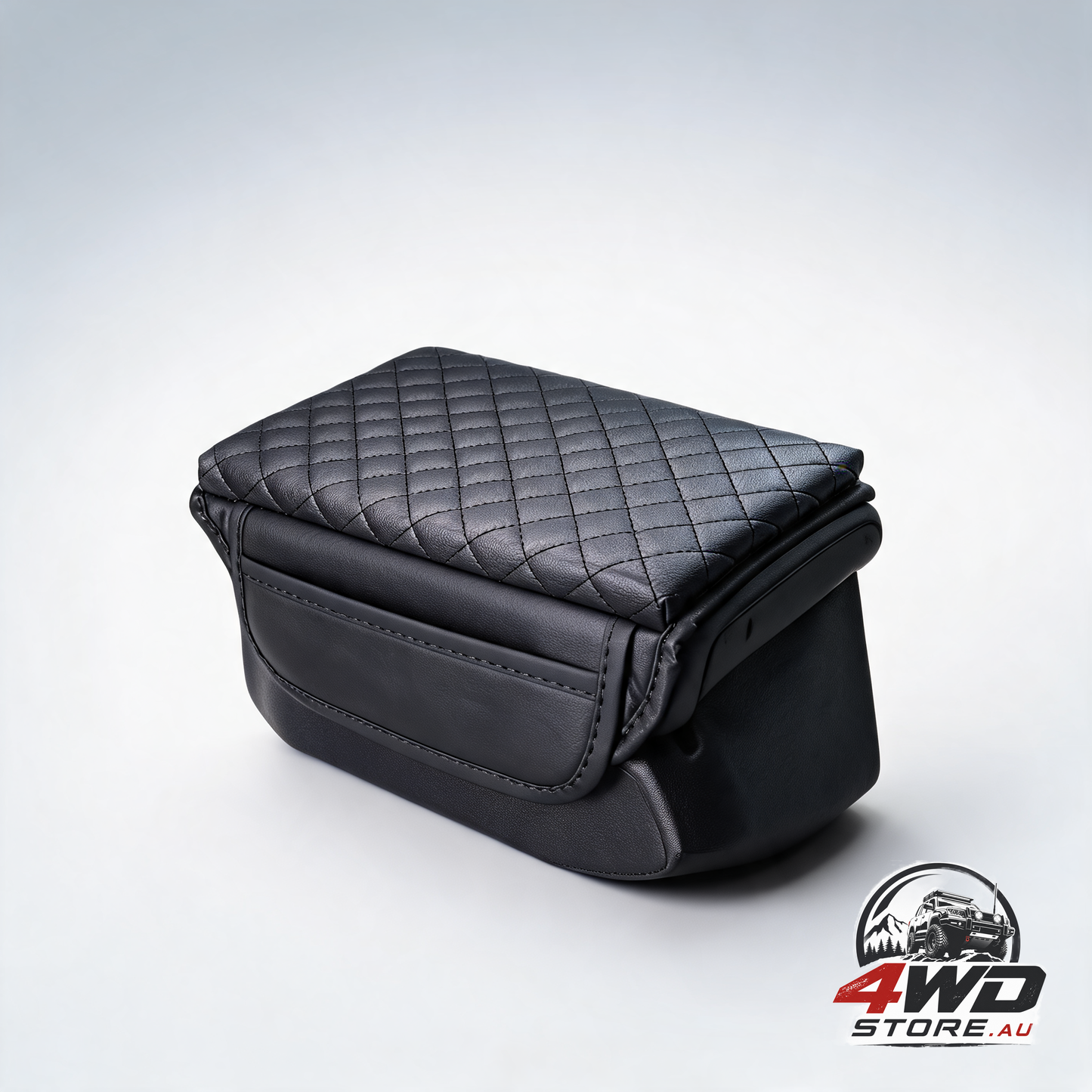 Center console armrest cover for Ford Bronco 2021-2026, leather with side pockets, 2/4-door