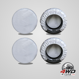 RV tyre covers set of 4, waterproof wheel covers for 27-29 inch tyres, silver