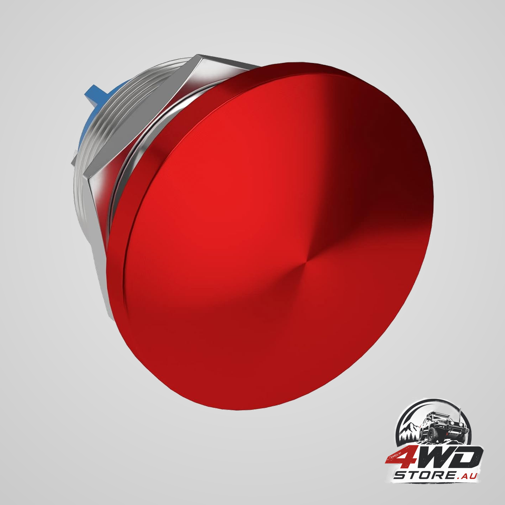 22mm mushroom head momentary push button switch, IP65 waterproof, 12V-250V, red