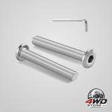 M6-1.0 x 45mm flat head hex socket cap screws, 304 stainless steel, full thread, 10 pack