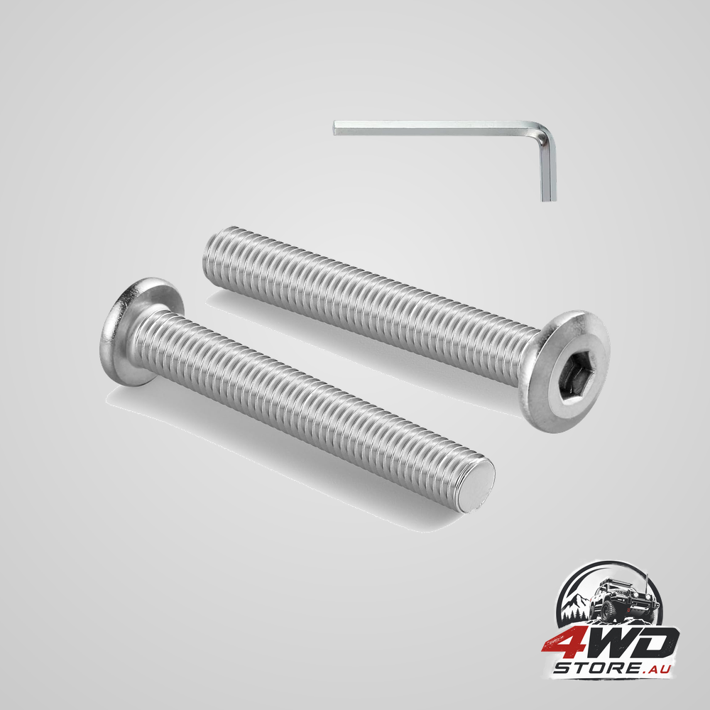 M6-1.0 x 45mm flat head hex socket cap screws, 304 stainless steel, full thread, 10 pack