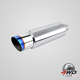 Stainless steel exhaust muffler tip, universal 14.6 inch, burnt, 2 inch inlet 3 inch outlet