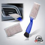 2-in-1 interior cleaner brush for car ventilation and dashboard, microfiber dust tool