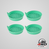 Car silicone anti-slip mats, interior accessories, green, 4 pack