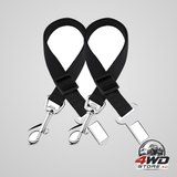 Adjustable nylon pet car harness with extension strap and clip, universal for dogs and cats