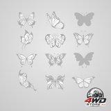 36 piece anti-collision butterfly window stickers, transparent to prevent bird collisions