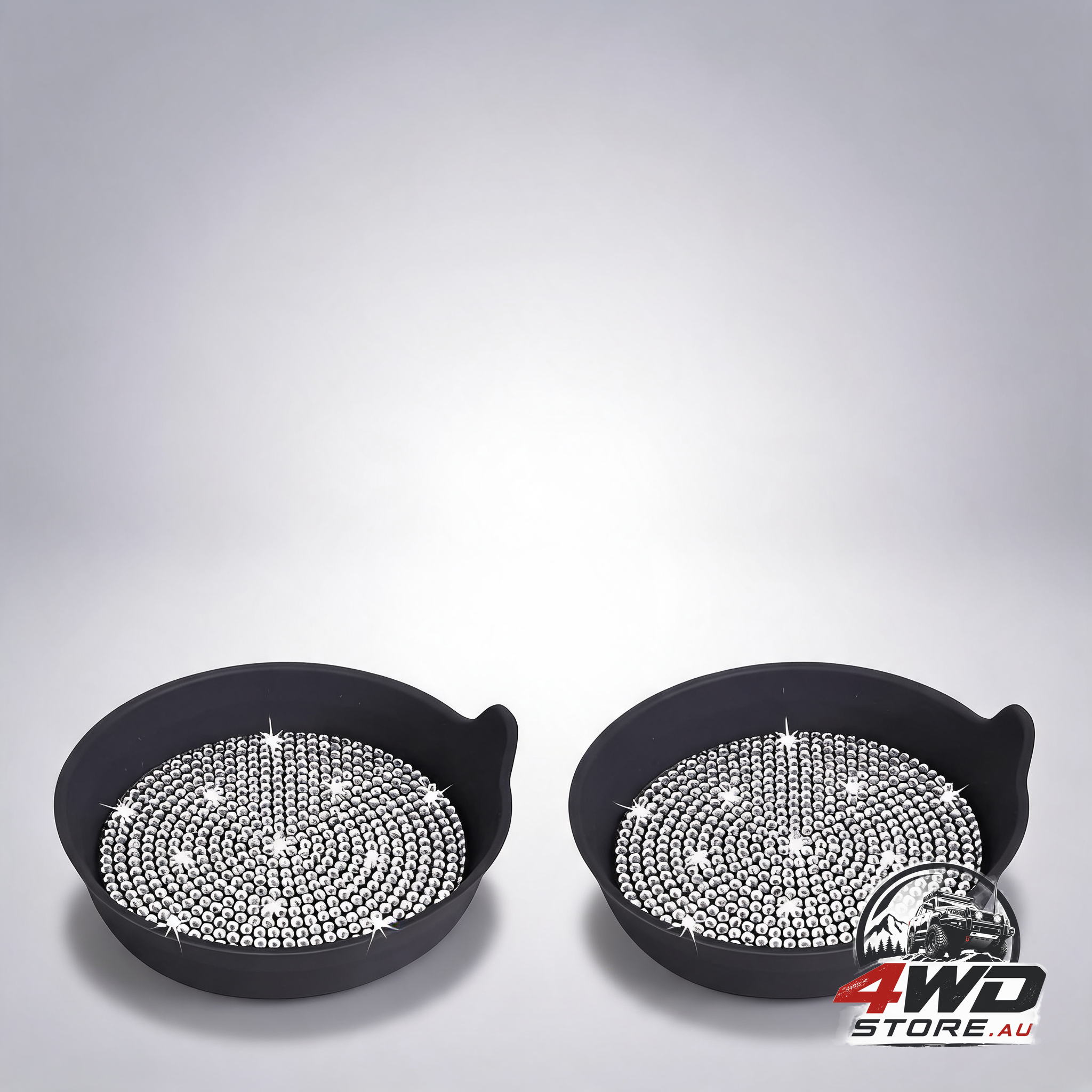 Non-slip car cup coasters, bling crystal rhinestone holders, black, 7x7cm