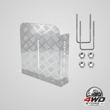 Alpen aluminium diesel heater fuel tank cover for 10L and 15L tanks, 2mm base mount, silver