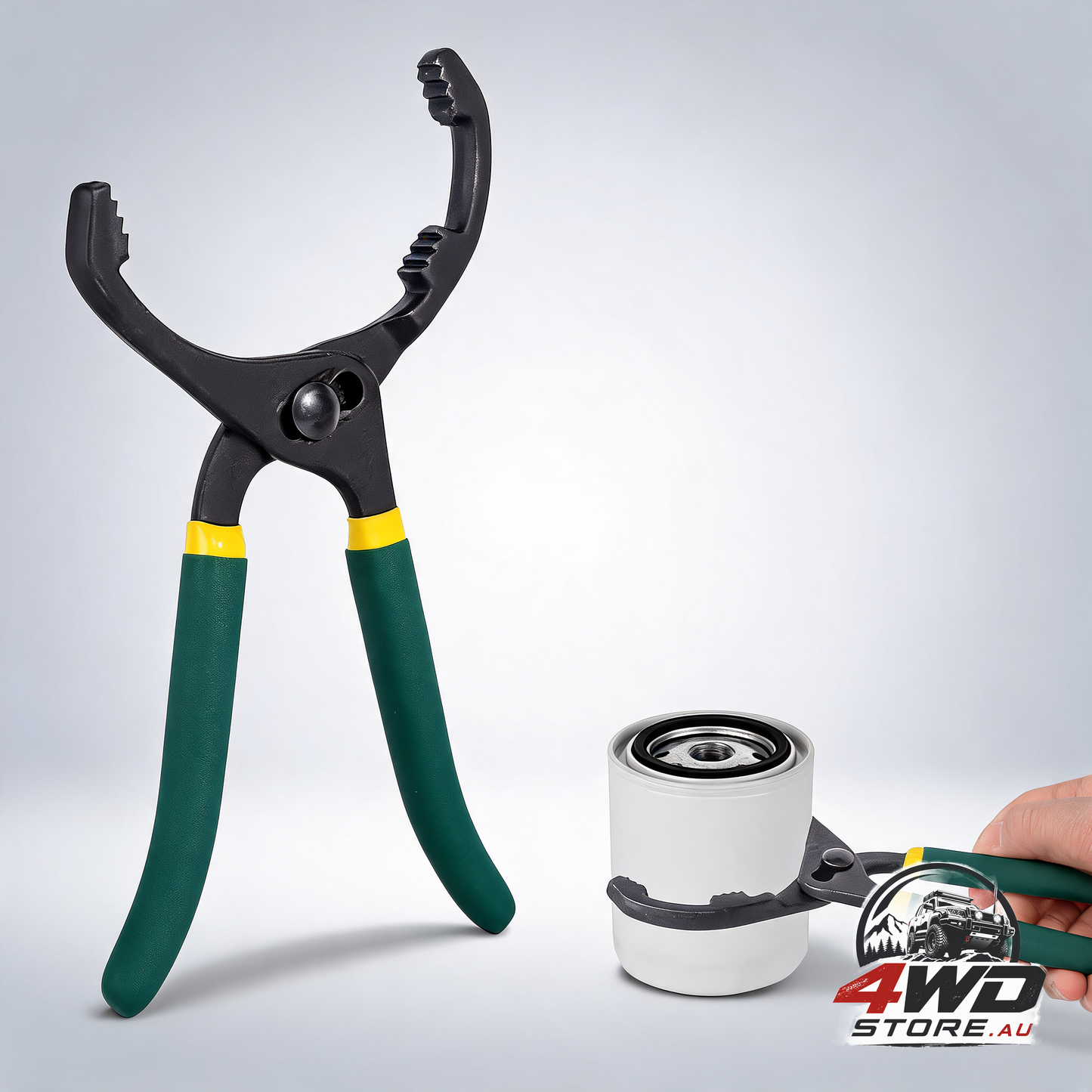 10 inch oil filter pliers wrench, self-clamping with rubber handle, 55mm to 130mm