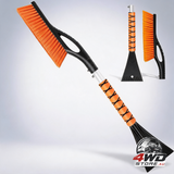 2-in-1 detachable snow brush and ice scraper, 27 inch ergonomic foam handle, for cars and trucks