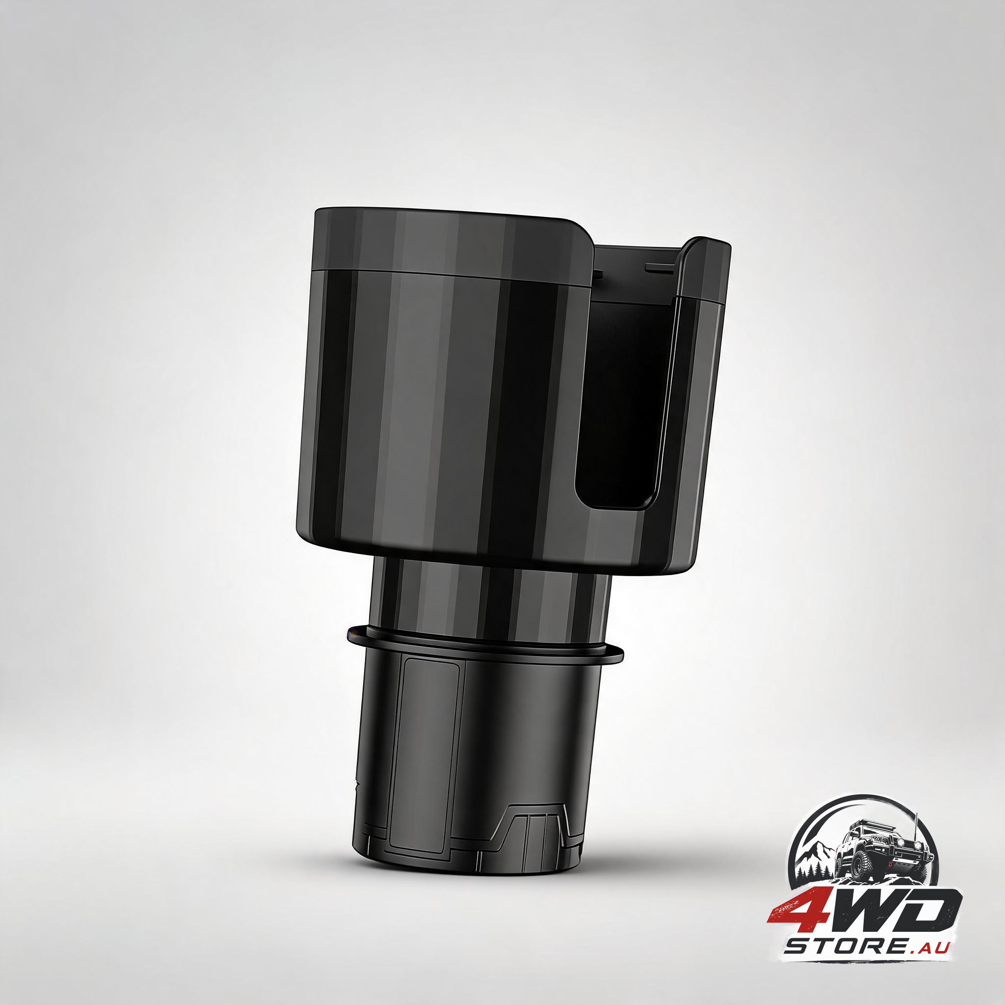 Adjustable universal car cup holder for drinks and bottles, max 10.5cm diameter, expandable base