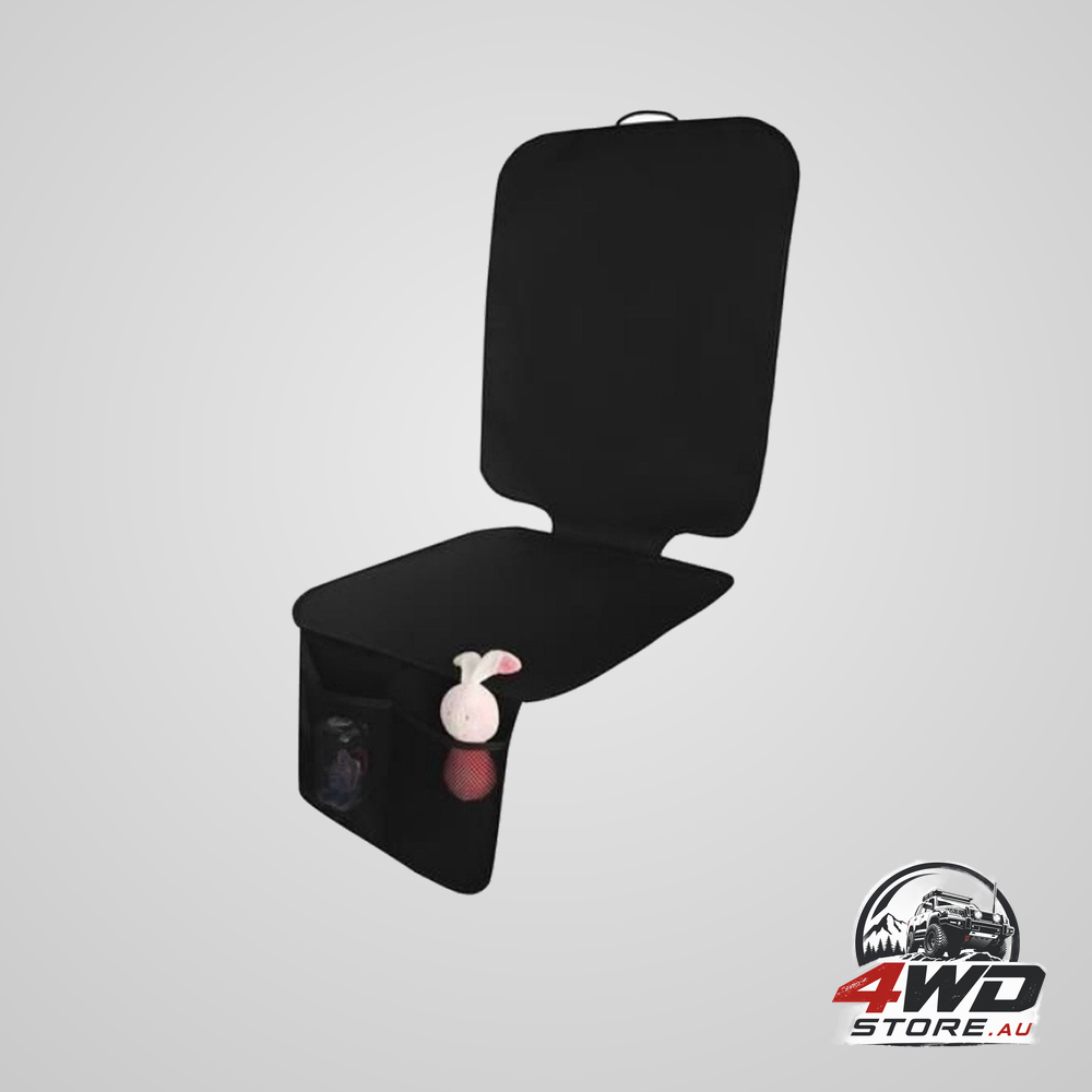 Car seat cover and child seat protector, black