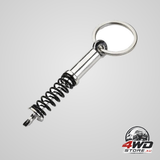 Car shock absorber keychain key holder, universal spring keychain, black