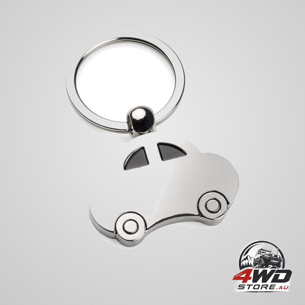 Car keychain, 4 x 2.8cm, metal, silver
