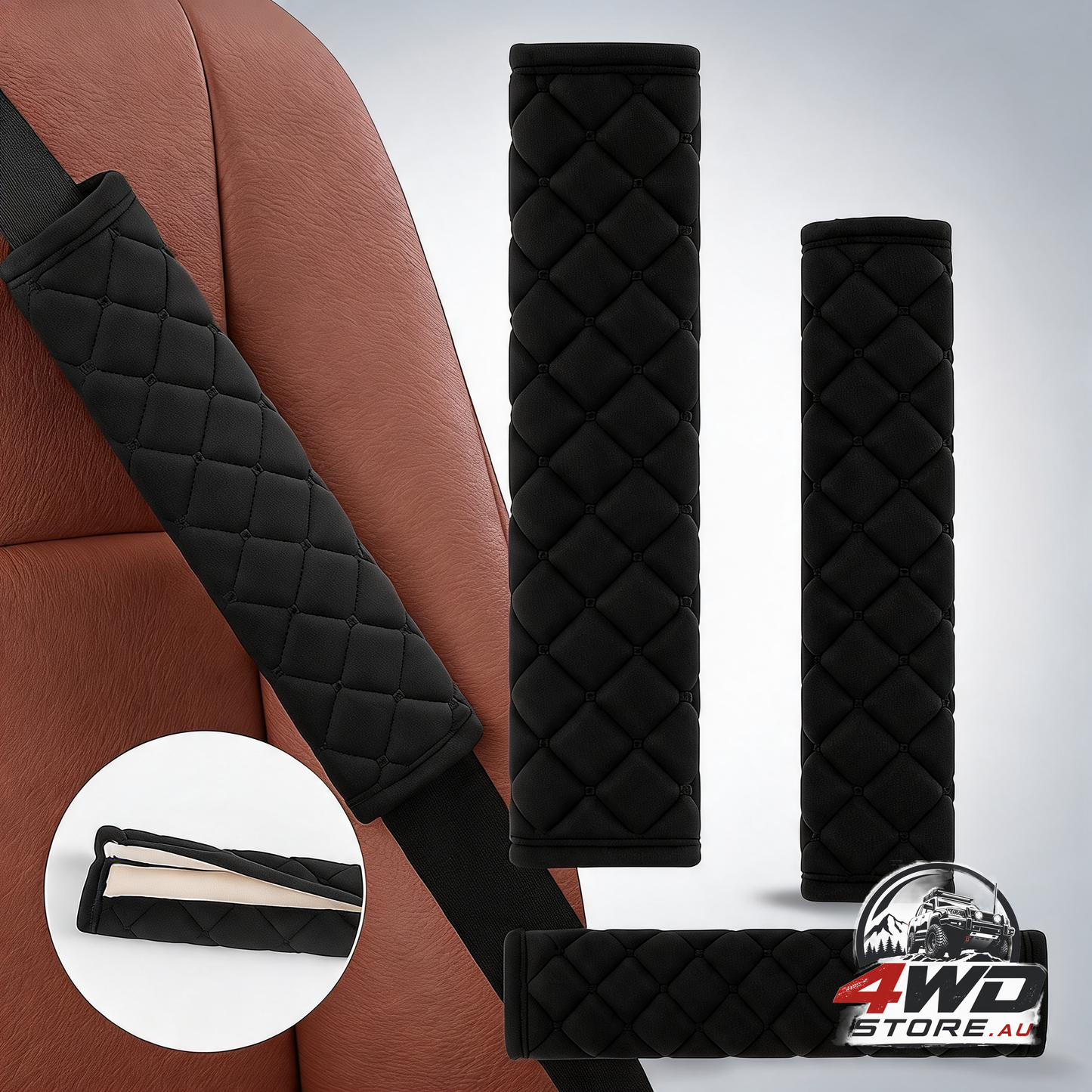 Car seatbelt cover set of 2, seatbelt protector cushion for safety