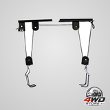 Heavy duty bike hoist pulley lift, garage ceiling bicycle storage rack with lock