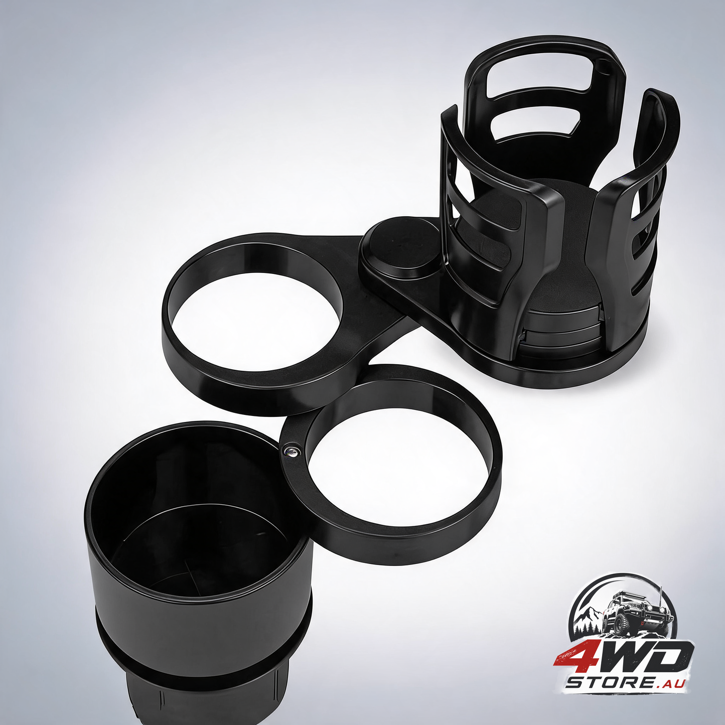 Universal 4-in-1 car organiser with cup and bottle holder, foldable seat organiser