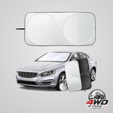 Universal car windshield sunshade, foldable and UV resistant, fits most vehicles, 150 x 70cm