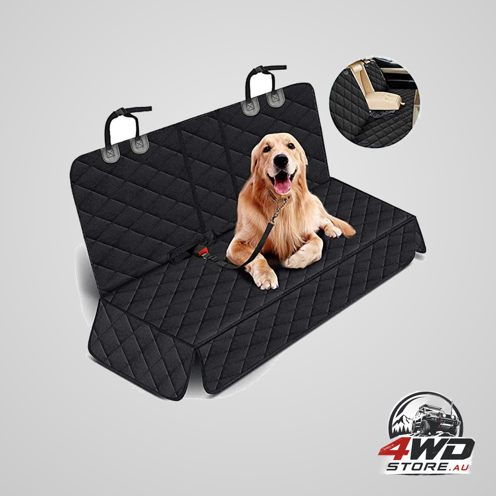 Dog car back seat cover, waterproof non-slip blanket for most cars and trucks, black