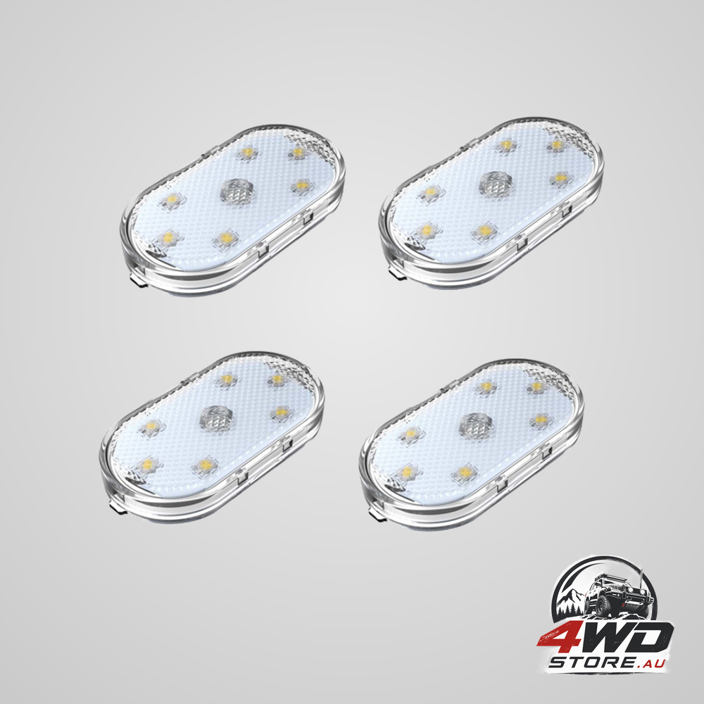 LED interior car lights, 7 colour ambient lights, USB rechargeable portable reading light