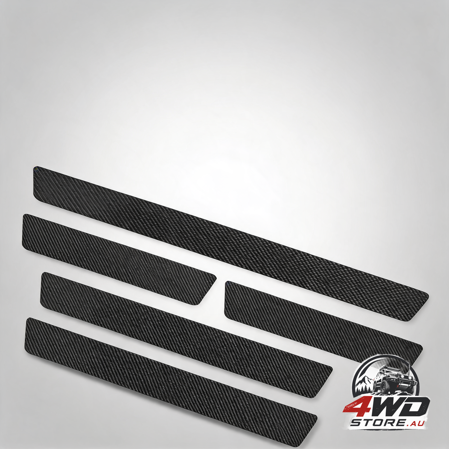 Car door sill mouldings, set of 5 universal entry mouldings for SUVs, anti-scratch