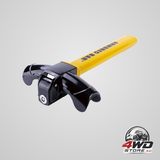 Car steering wheel lock, anti-theft security lock with 2 keys, yellow