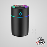 Car air freshener with coloured lights and USB, 2 settings with automatic shut-off