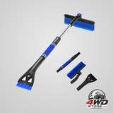 Extendable telescopic ice scraper with snow brush, extra long handle for car windows