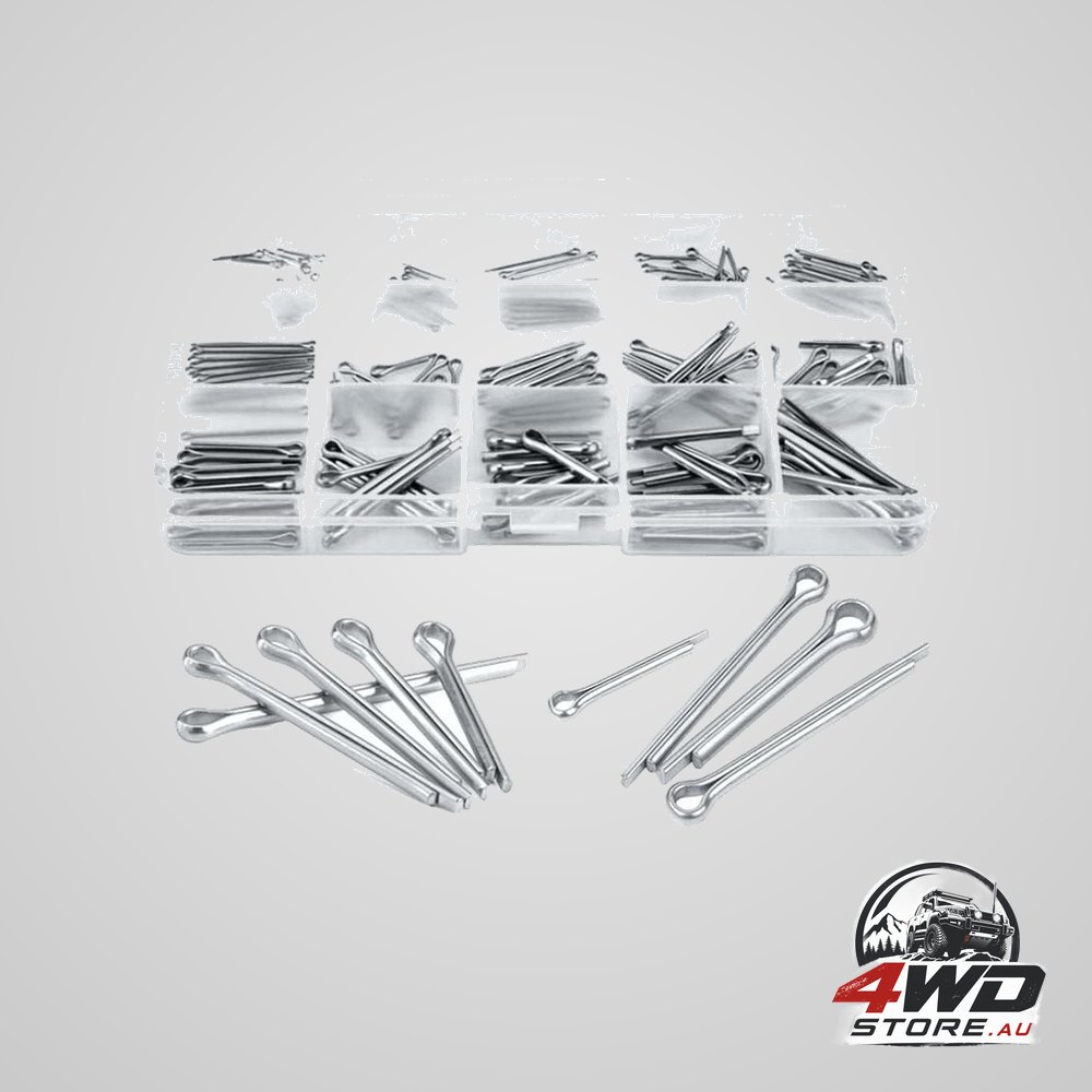 Split pins, 150 pieces in 15 sizes, stainless steel, silver, for small repairs