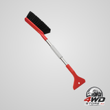 Long handle ice scraper and car snow brush with ice shovel, removable, 62cm, red