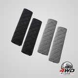 Car seat belt shoulder covers, cushion pads, universal, black and grey, 27cm, 4 pieces