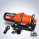 2500lbs electric winch with wireless remote and synthetic rope, for ATV, UTV and boat