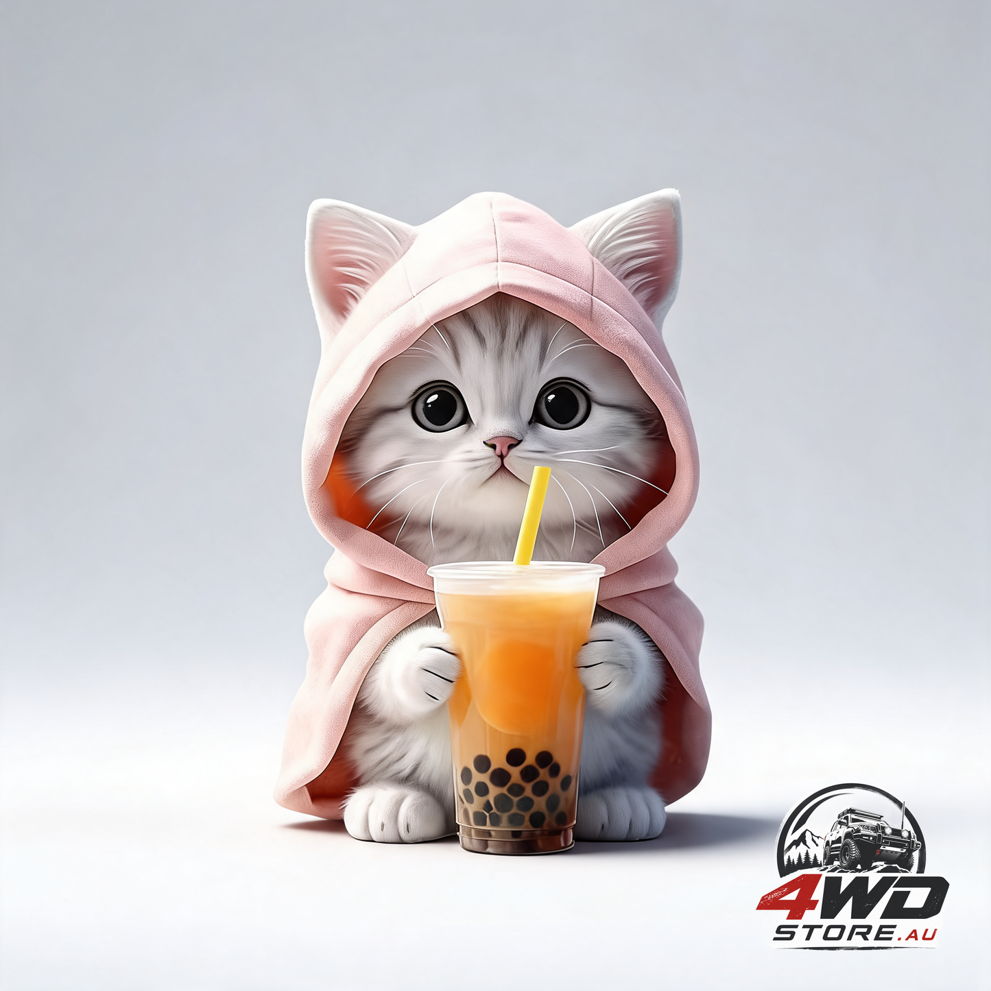 Vent-style pink milk tea kitten car air freshener with aromatherapy