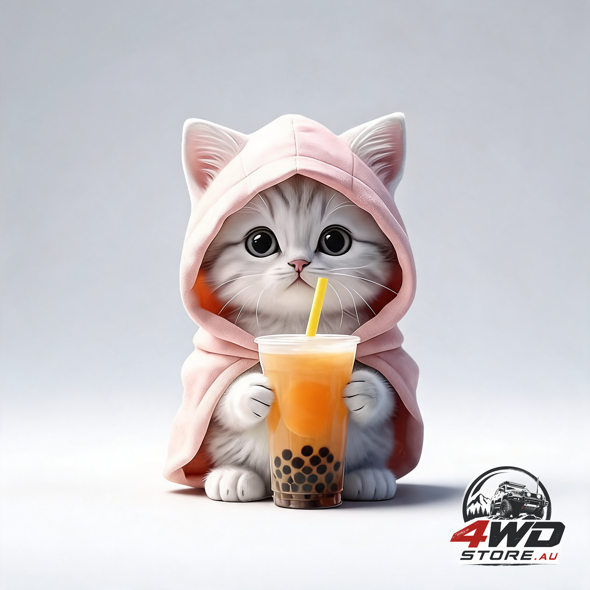 Vent-style pink milk tea kitten car air freshener with aromatherapy