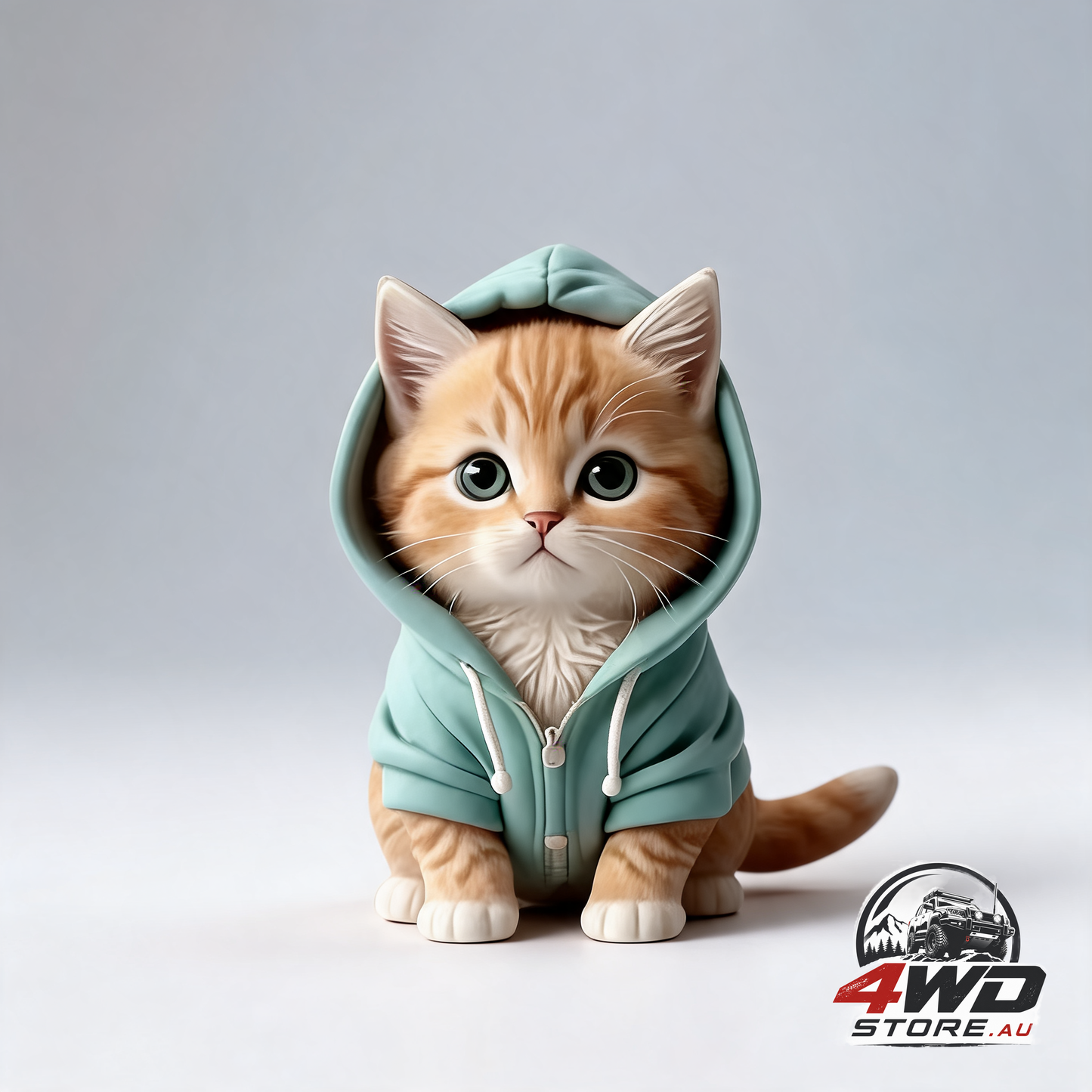 Vent-style blue hoodie kitten car air freshener with aromatherapy